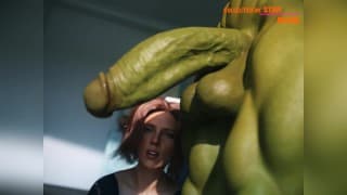 Thanos &amp; Hulk Hard Fucks Black Widow Animation