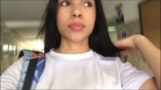 I&#039;m so horny that I masturbate in the university bathroom OH YES!