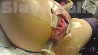 Training : fisting Orgasm ... close up. Overflowing lewd juice.